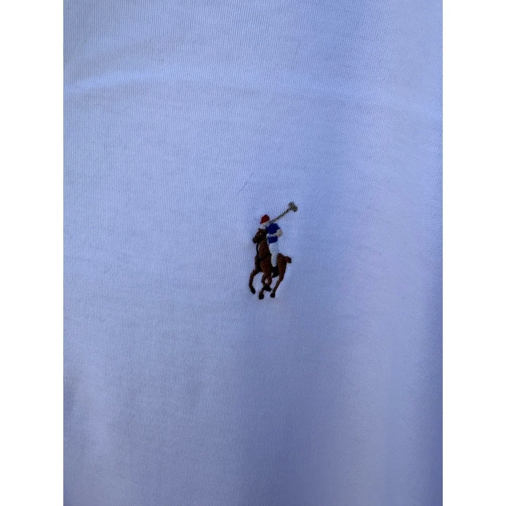 Polo Ralph Lauren Mens XL White Pima Soft Touch Short Sleeve Polo Shirt